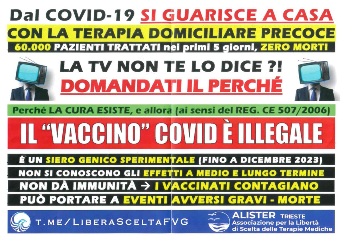 Galleria foto 'Il no-vax fa pure pubblicità' - foto 2
