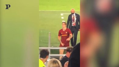 Lazio-Roma, il gestaccio di Zaniolo dopo il Derby | video