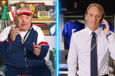 Roberto Mancini affianca Oronzo Canà. Arrivano i nuovi spot di TimVision