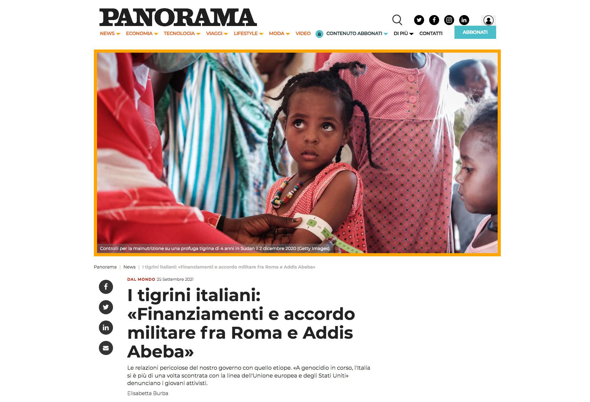 Parliamentary Question on the Italy-Ethiopia military agreement