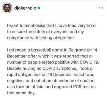 Le scuse (incredibili) di Djokovic Le scuse (incredibili) di Djokovic