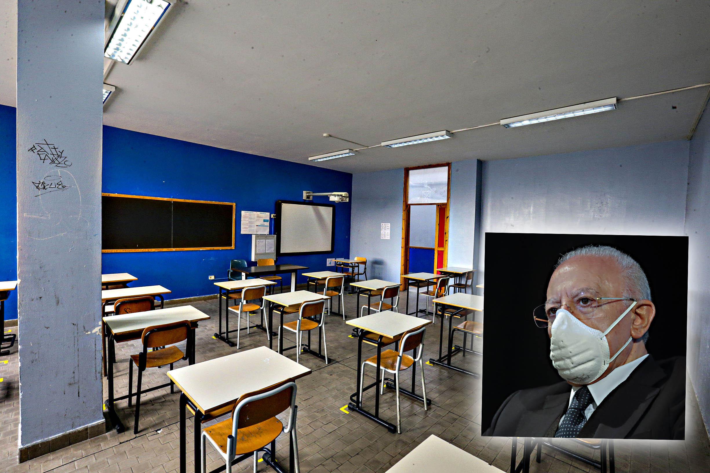 Il modello De Luca: scuola chiusa in zona bianca Il modello De Luca: scuola chiusa in zona bianca