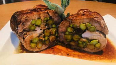 Cuciniamo insieme: rotolo di maiale con asparagi e amarene