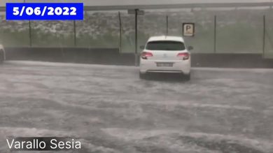 Grandinata a Varallo Sesia | video