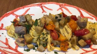 Cuciniamo insieme: tagliatelle di Campofilone con tonno e melanzane