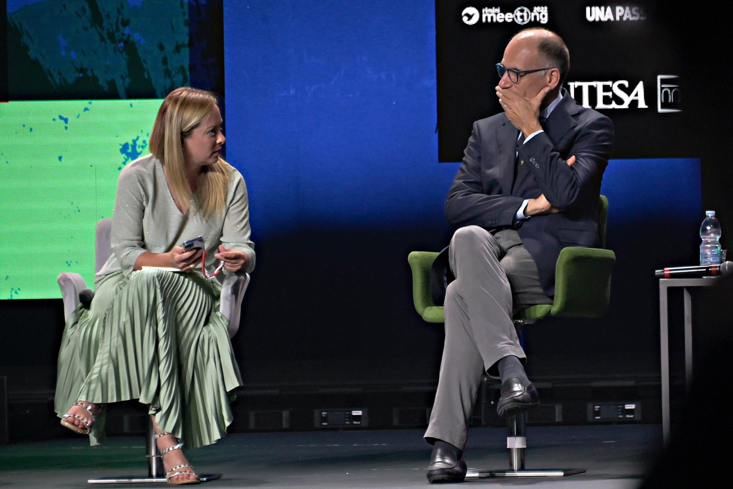 Il primo confronto tra i big della politica al Meeting di Rimini lo vince Giorgia Meloni Il primo confronto tra i big della politica al Meeting di Rimini lo vince Giorgia Meloni