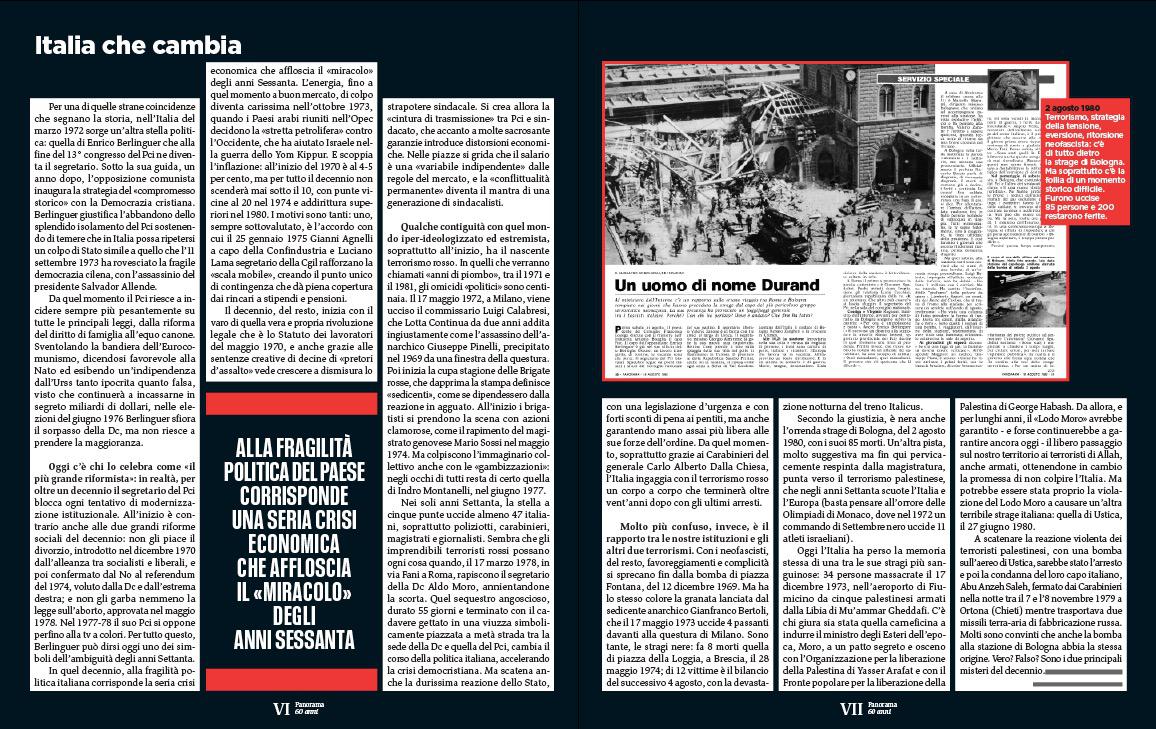 Panorama, Il newsmagazine che ha aiutato
a capire gli anni più duri del Paese Panorama, Il newsmagazine che ha aiutato
a capire gli anni più duri del Paese