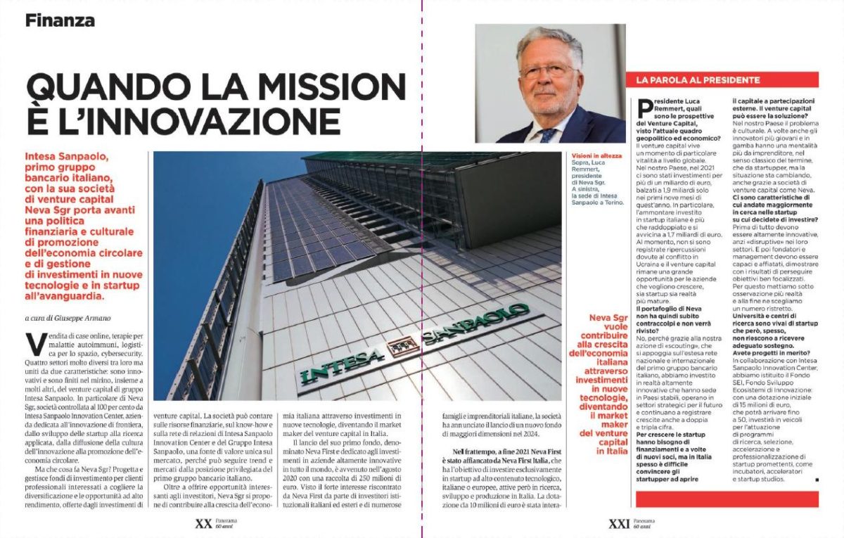 Il ruolo di periodici come
Panorama è di riflettere sul futuro Il ruolo di periodici come
Panorama è di riflettere sul futuro