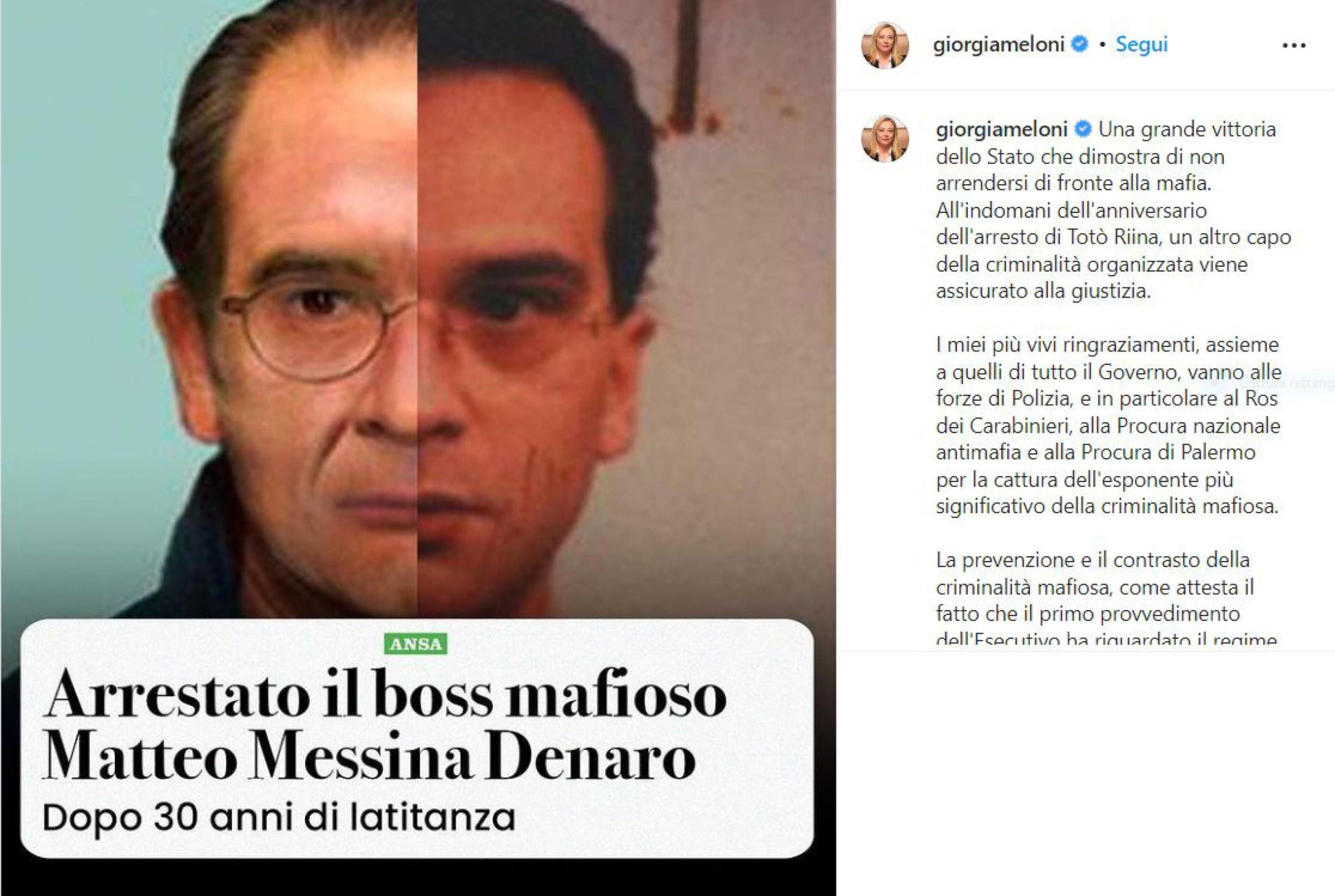 Arresto Matteo Messina Denaro, le reazioni politiche