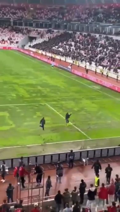 Calcio: tifoso entra in campo e tira un pugno a Bianco della Fiorentina | video