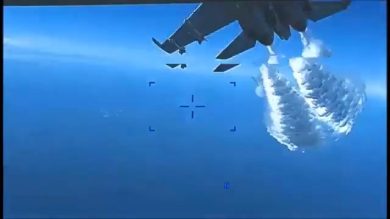 Il video dello scontro tra il drone Usa ed il caccia russo sul Mar Nero