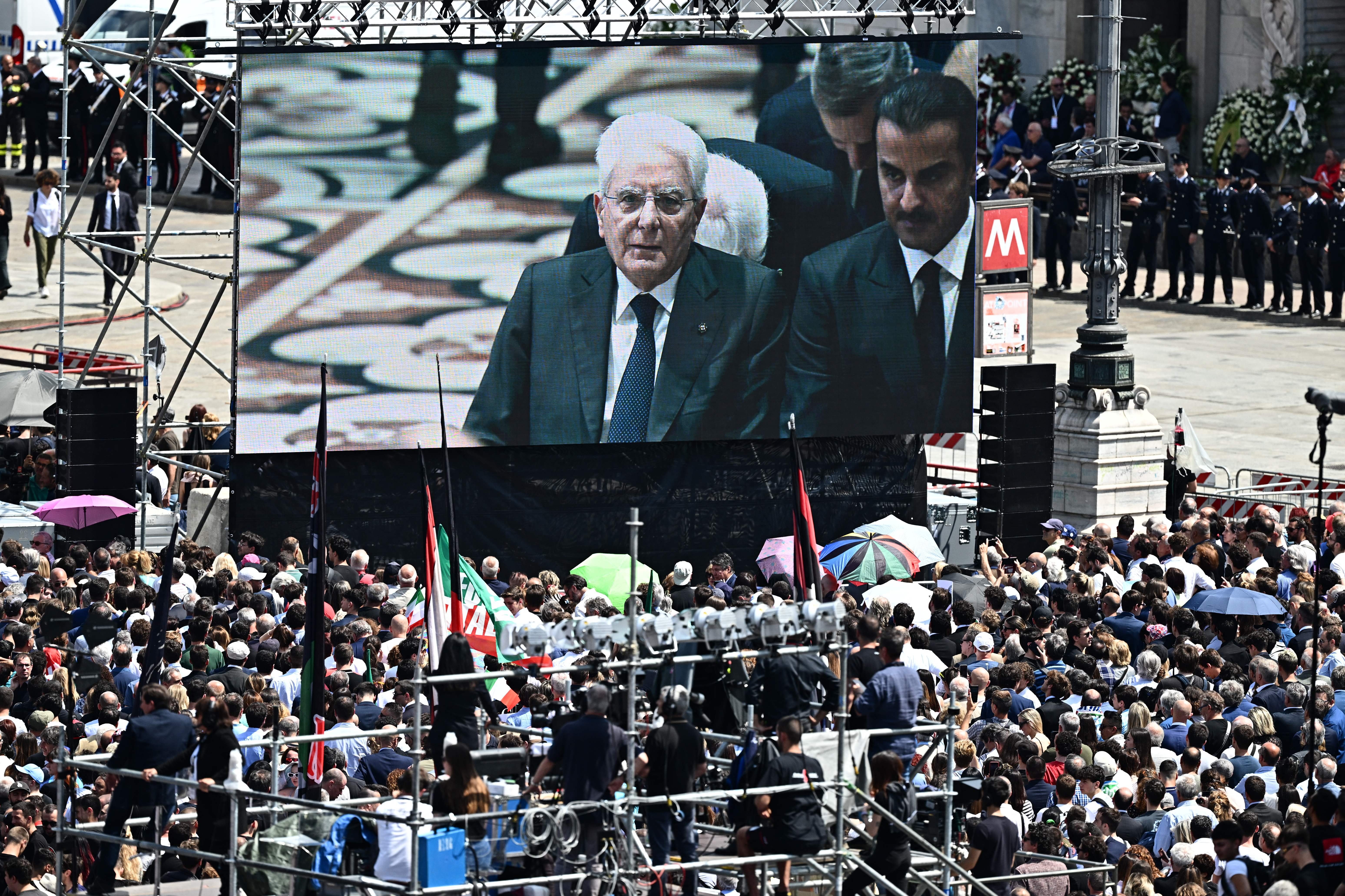 I funerali di Berlusconi. Le immagini