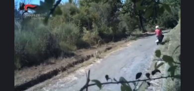 Piromane in Sicilia ripreso mentre appicca un incendio | video