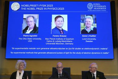 Nobel per la Fisica a Agostini, Krausz e L’Huillier