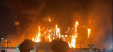 Egitto, brucia edificio della Polizia | video