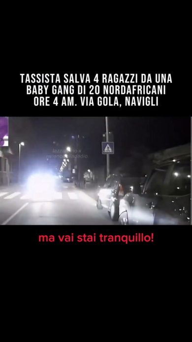 Tassista salva 4 ragazzi aggrediti da baby gang di nordafricani