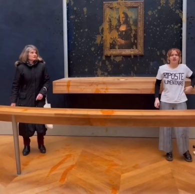 Parigi: attivisti imbrattano la Monna Lisa al Louvre | video