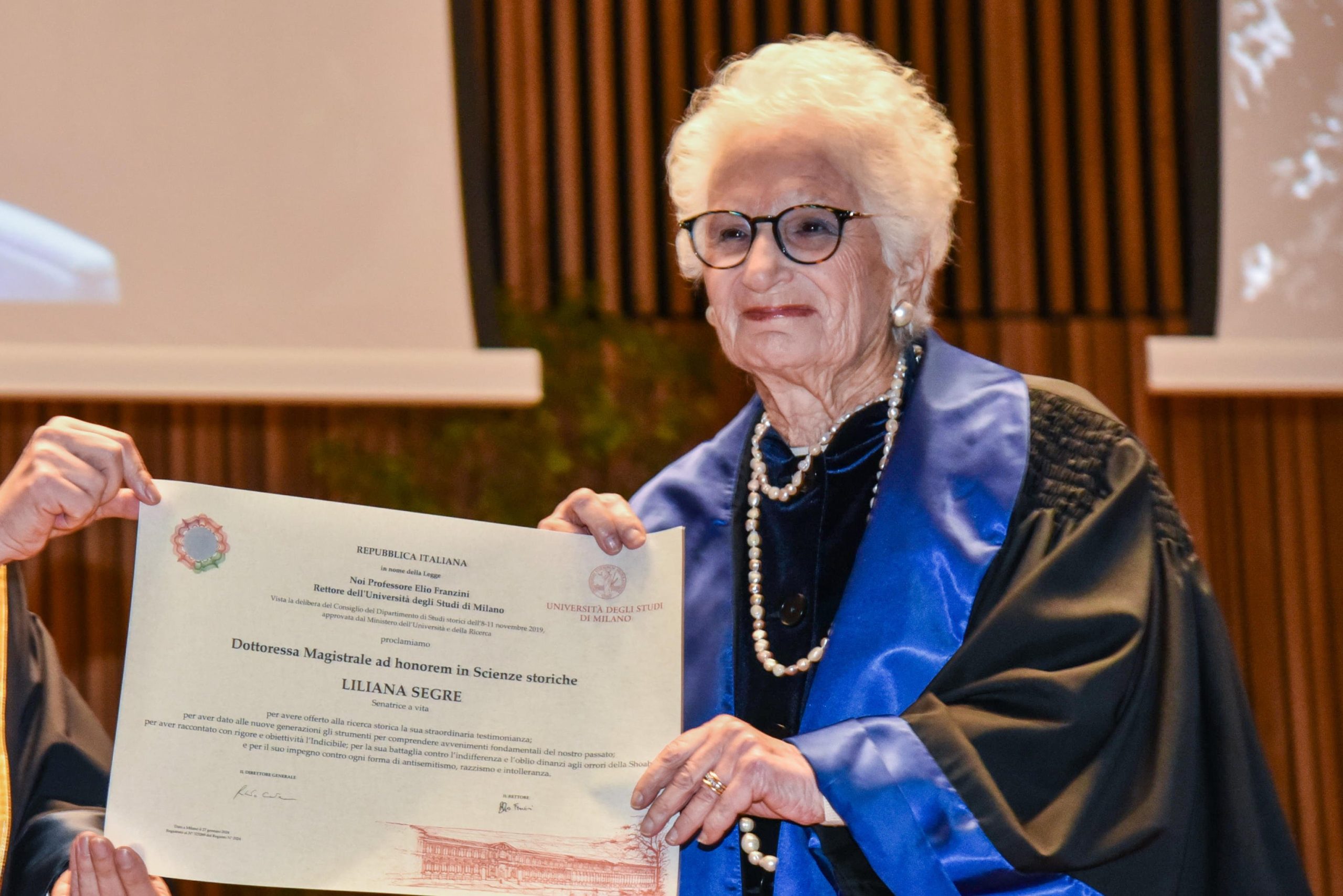 Laura honoris causa a Liliana Segre: “Per me il Giorno della memoria è 365 giorni l’anno” Laura honoris causa a Liliana Segre: “Per me il Giorno della memoria è 365 giorni l’anno”