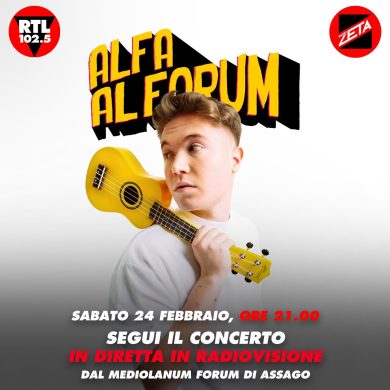 Alfa in concerto al Forum. Rtl 102.5 e Radio Zeta trasmetteranno la diretta in radiovisione