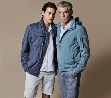 Pierce Brosnan è protagonista, insieme al figlio, della nuova campagna Paul & Shark