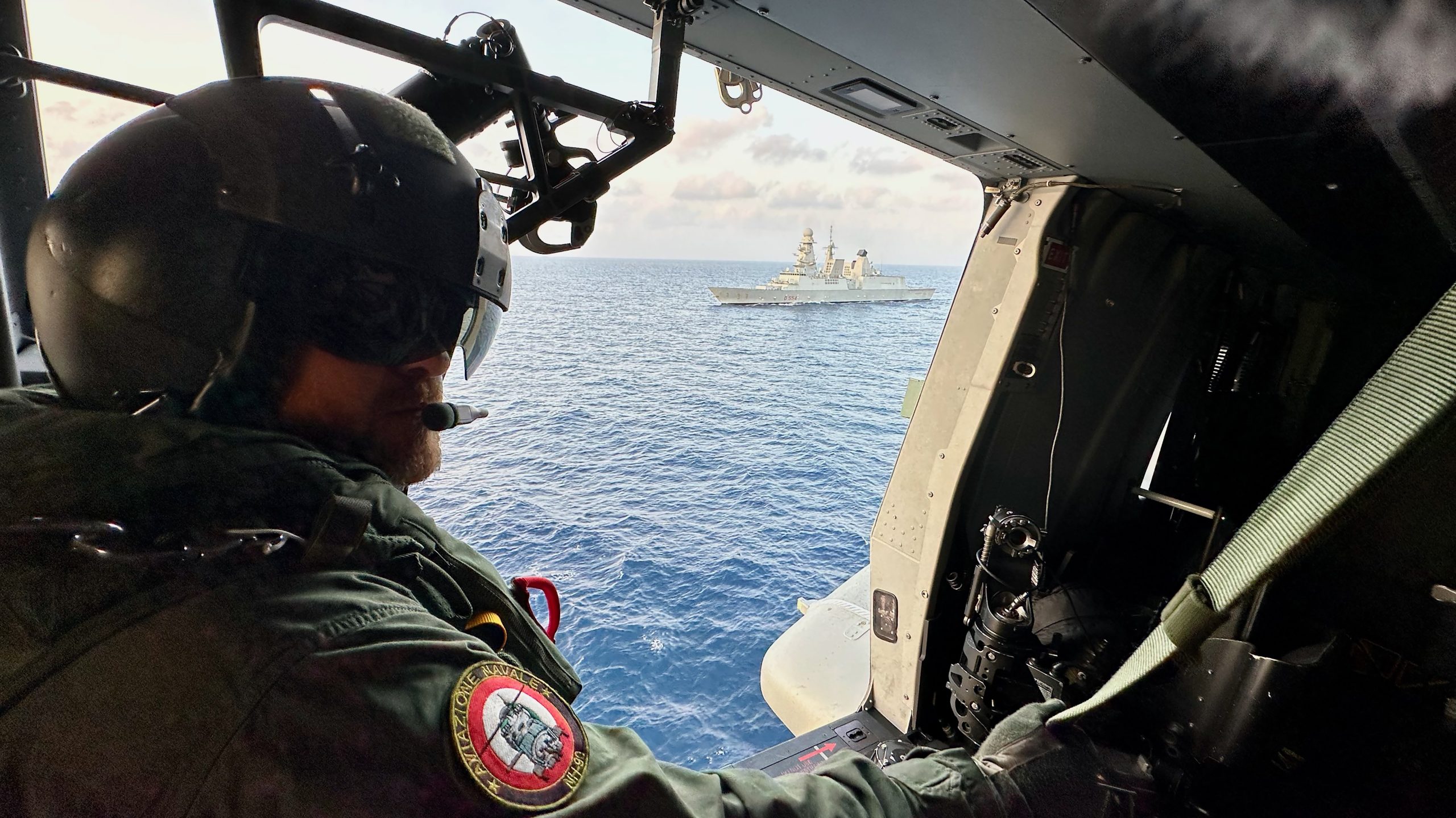 Missione Mar Rosso, Panorama è salito a bordo della nave Caio Duilio