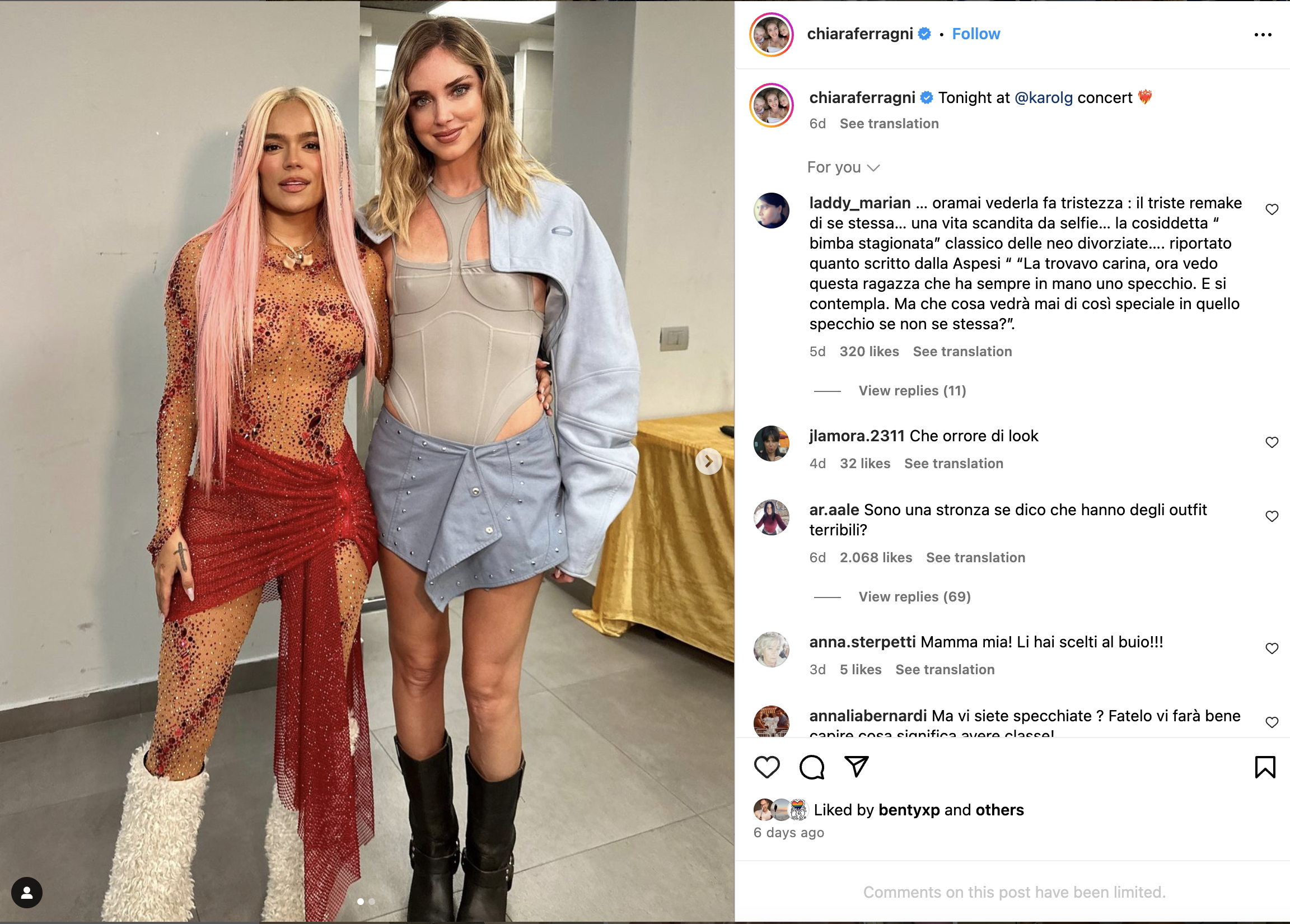 Chiara Ferragni e Karol G, ci portano alla nuova «sessualizzazione» della donna