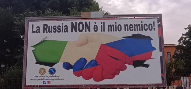 Chi c’è dietro i manifesti pro-Putin a Roma: «La Russia non è nostra nemica»
