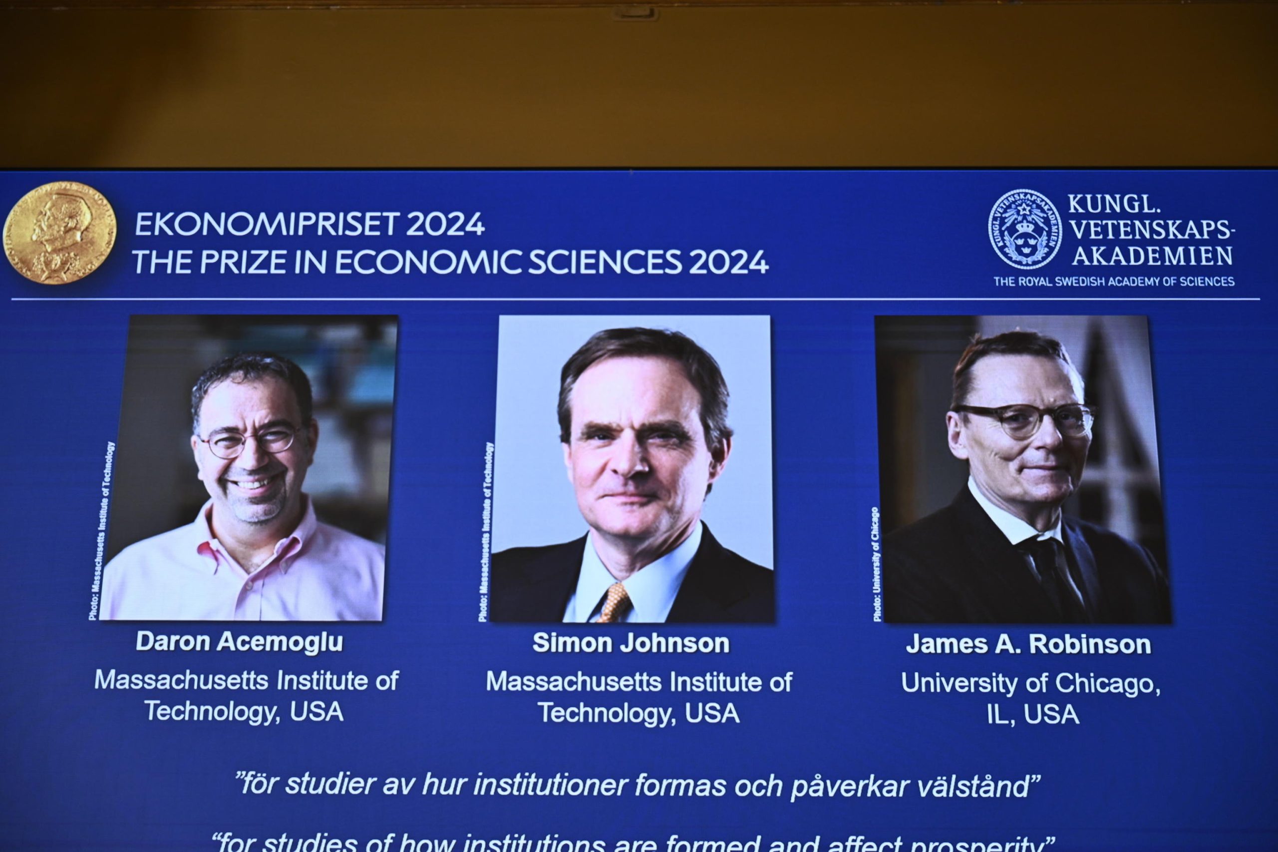 Nobel per l’Economia 2024: Acemoglu, Johnson e Robinson per le ricerche sulle disuguaglianze globali