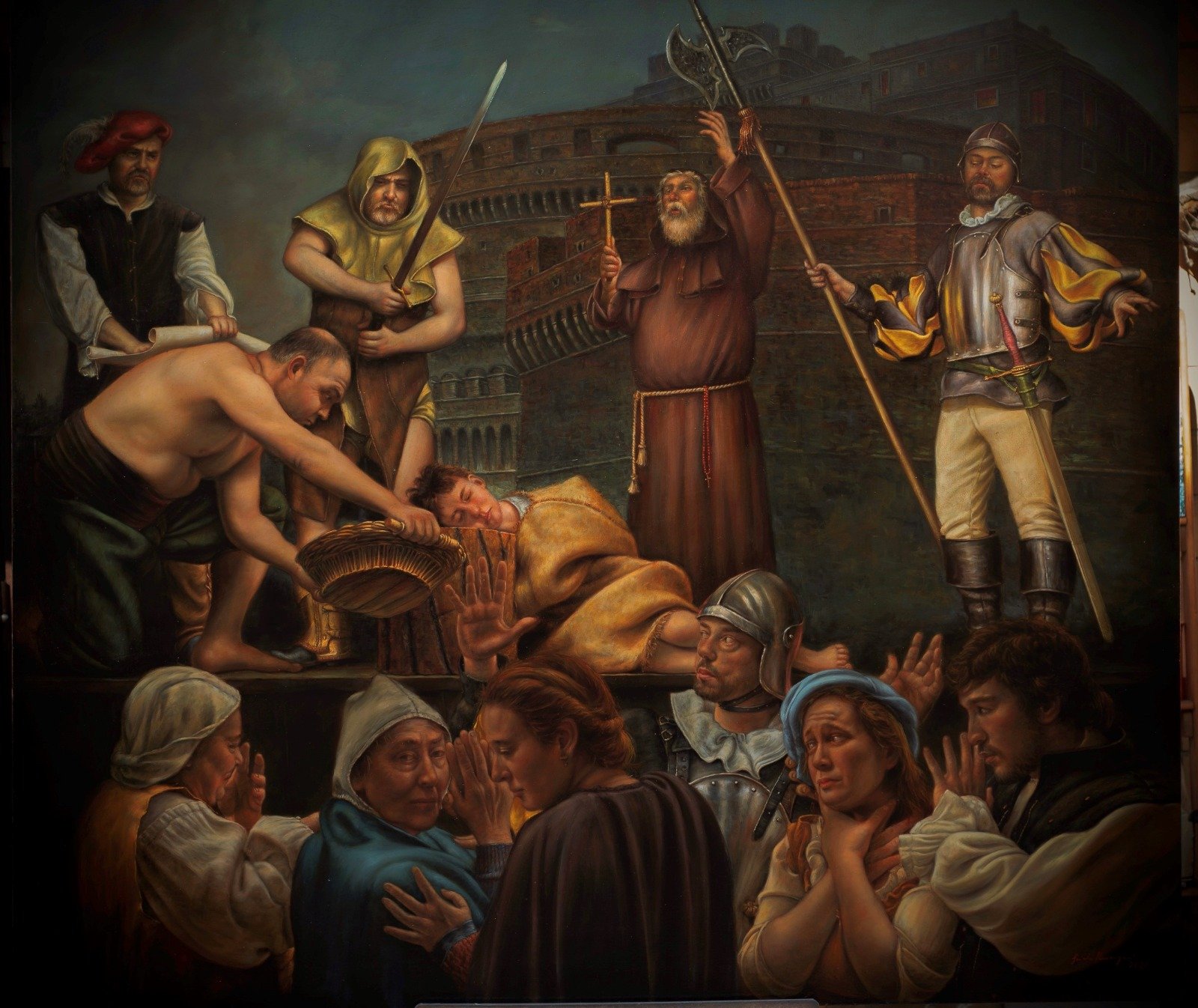 Il maestro Guido Venanzoni alla mostra “La bilancia e la spada”