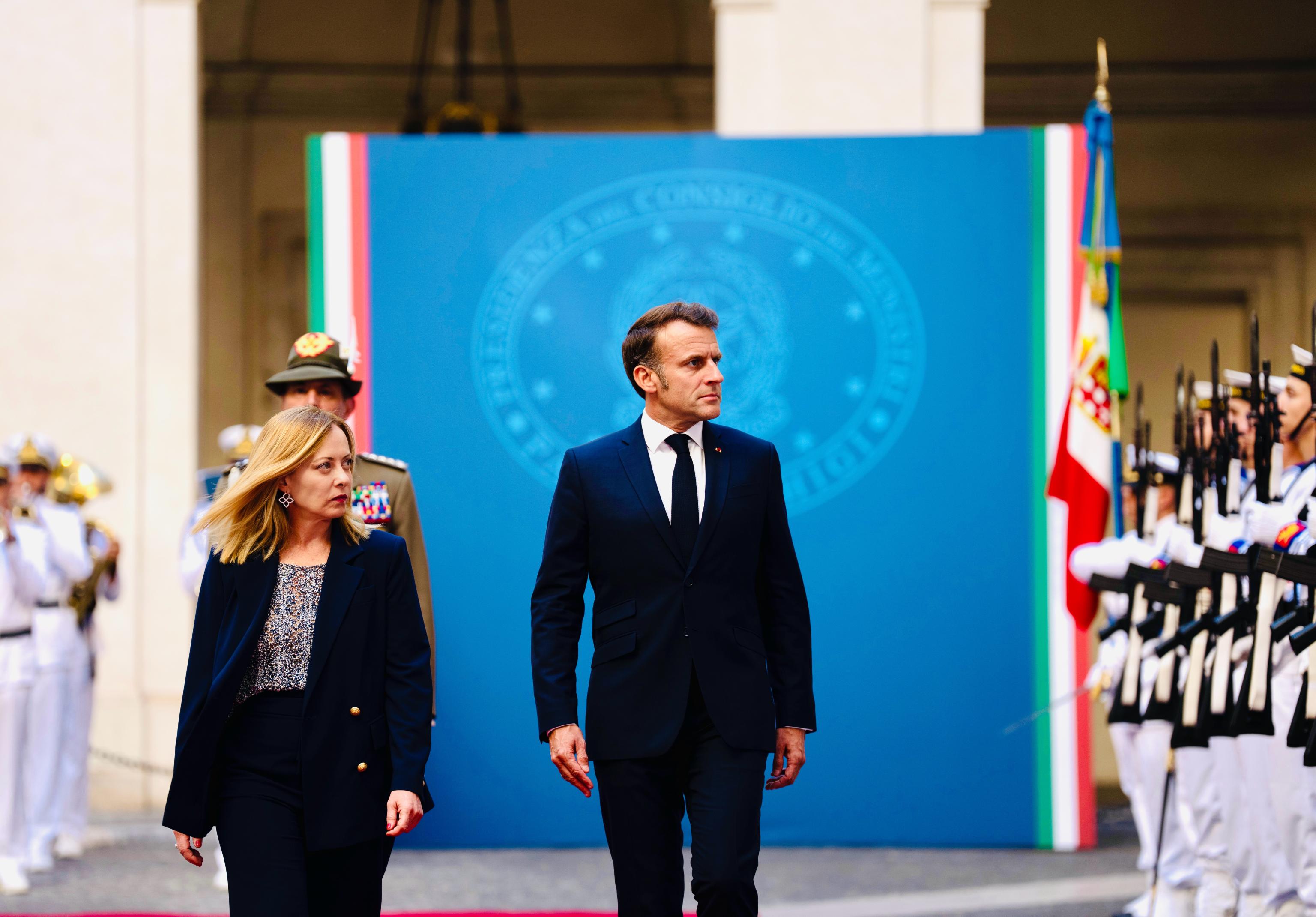 Meloni Macron, tre ore d’incontro a Palazzo Chigi Meloni Macron, tre ore d’incontro a Palazzo Chigi