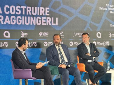 Matteo Salvini al meeting di Rimini: “Mai soldati italiani a morire in Ucraina o in Russia”