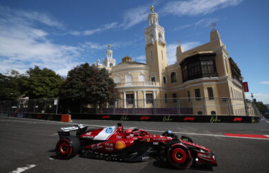Azerbaigian, altro disastro Ferrari Hamilton eliminato, Leclerc a muro