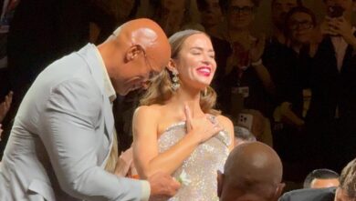 Dwayne Johnson ed Emily Blunt, insieme alla presentazione di “The Smashing Machine”