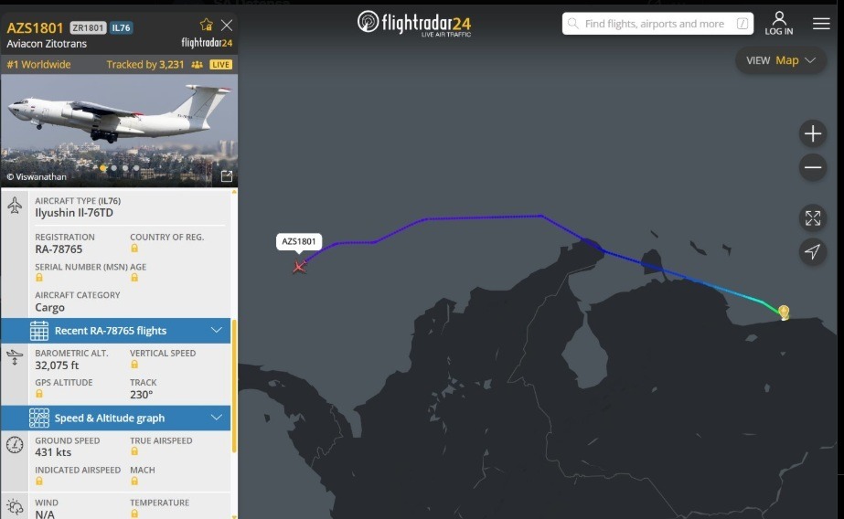Aereo russo misterioso tra Venezuela, Cuba e Nicaragua: i servizi segreti seguono la rotta del cargo del CremlinoVoli segreti dalla Russia al Venezuela