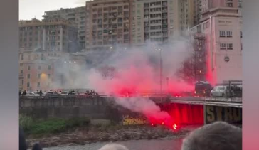 Genoa Inter, le immagini degli scontro tra tifosi fuori Marassi Genoa Inter, le immagini degli scontro tra tifosi fuori Marassi