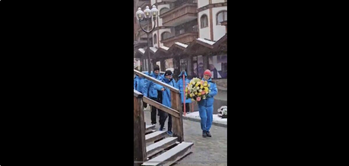 Crans-Montana, un minuto di silenzio con Sofia Goggia e la Nazionale azzurra