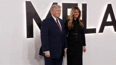 Donald e Melania Trump insieme alla première di Melania