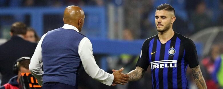 Luciano Spalletti e Mauro Icardi inter juventus calciomercato