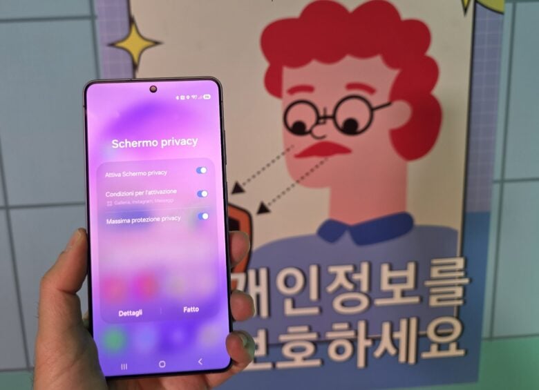Samsung schermo privacy