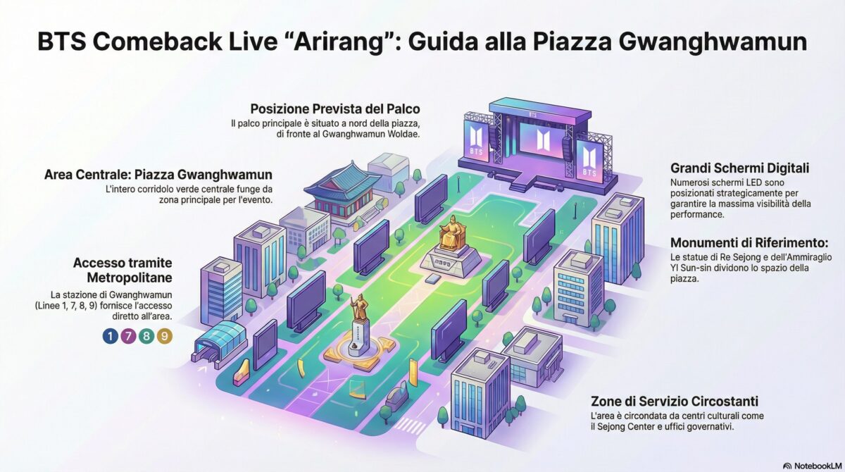 BTS e lo show a Gwanghwamun: perché non è un concerto ma un rito nazionale