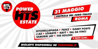 RTL 102.5 POWER HITS ESTATE 2026: i primi 9 big del concertone romano che apre l’estate