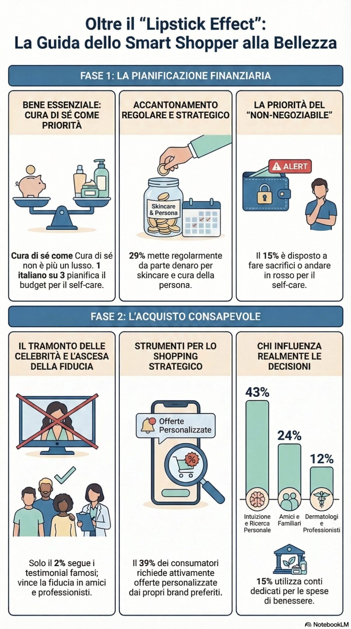 Gli italiani non rinunciano più alla bellezza: uno su tre pianifica i risparmi per skincare e self-care
