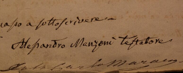 Firma Alessandro Manzoni - Promessi Sposi