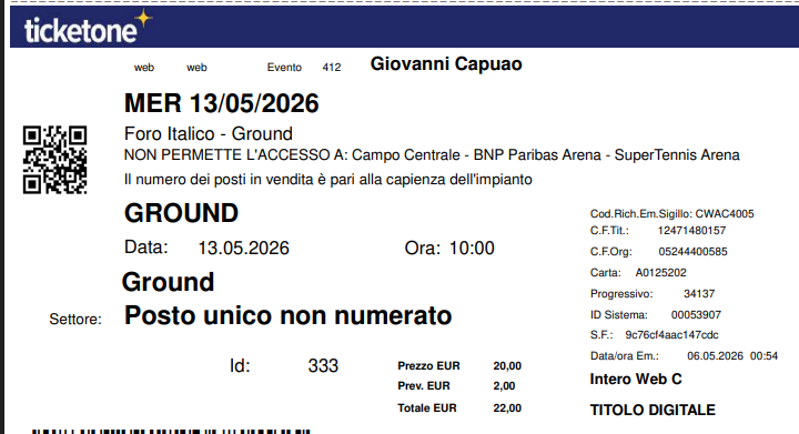 Tennis Foro Italico: il paradosso delle partite alle 2 di notte e biglietti a 2.000 euro (e tutto tace)