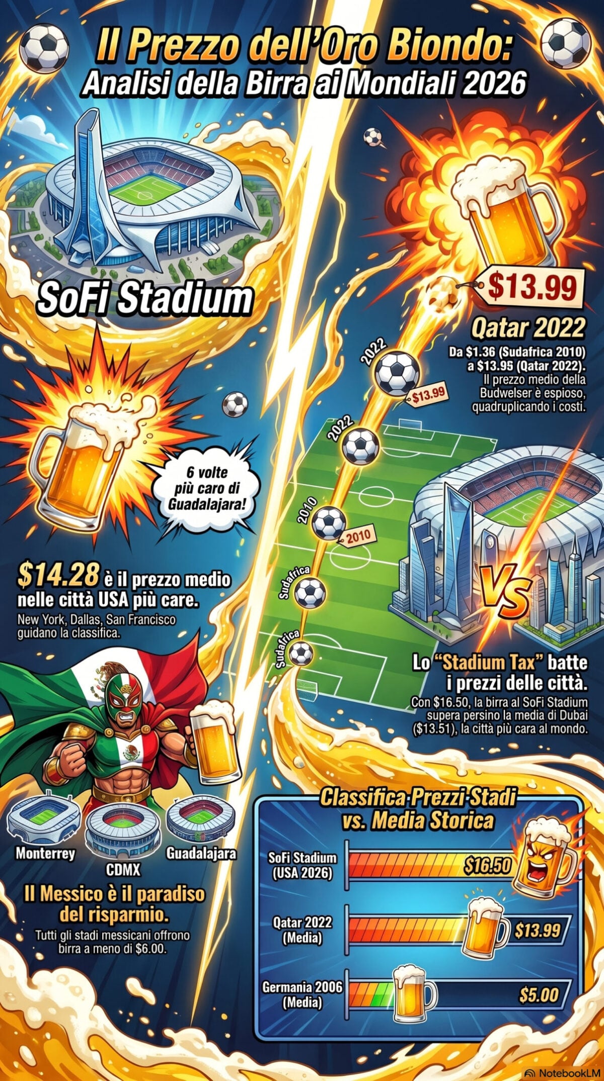 Mondiali 2026, la birra allo stadio diventa un lusso: a Los Angeles una pinta costa fino a 16,50 dollari Mondiali 2026, la birra allo stadio diventa un lusso: a Los Angeles una pinta costa fino a 16,50 dollari