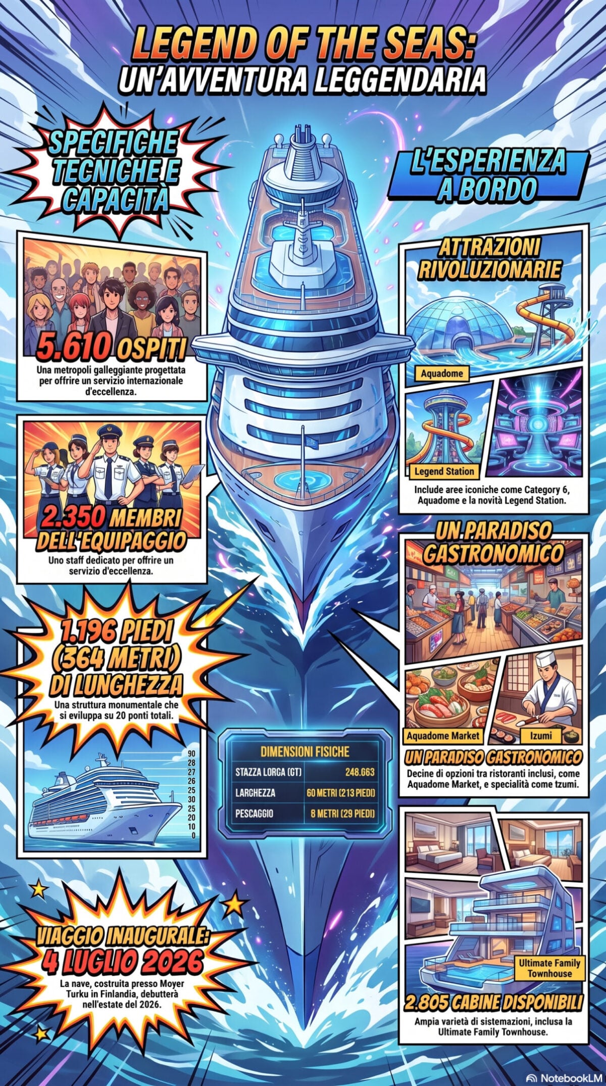 Legend of the Seas, viaggio sulla nave da crociera più grande del mondo: le 10 esperienze che valgono (davvero) il viaggio