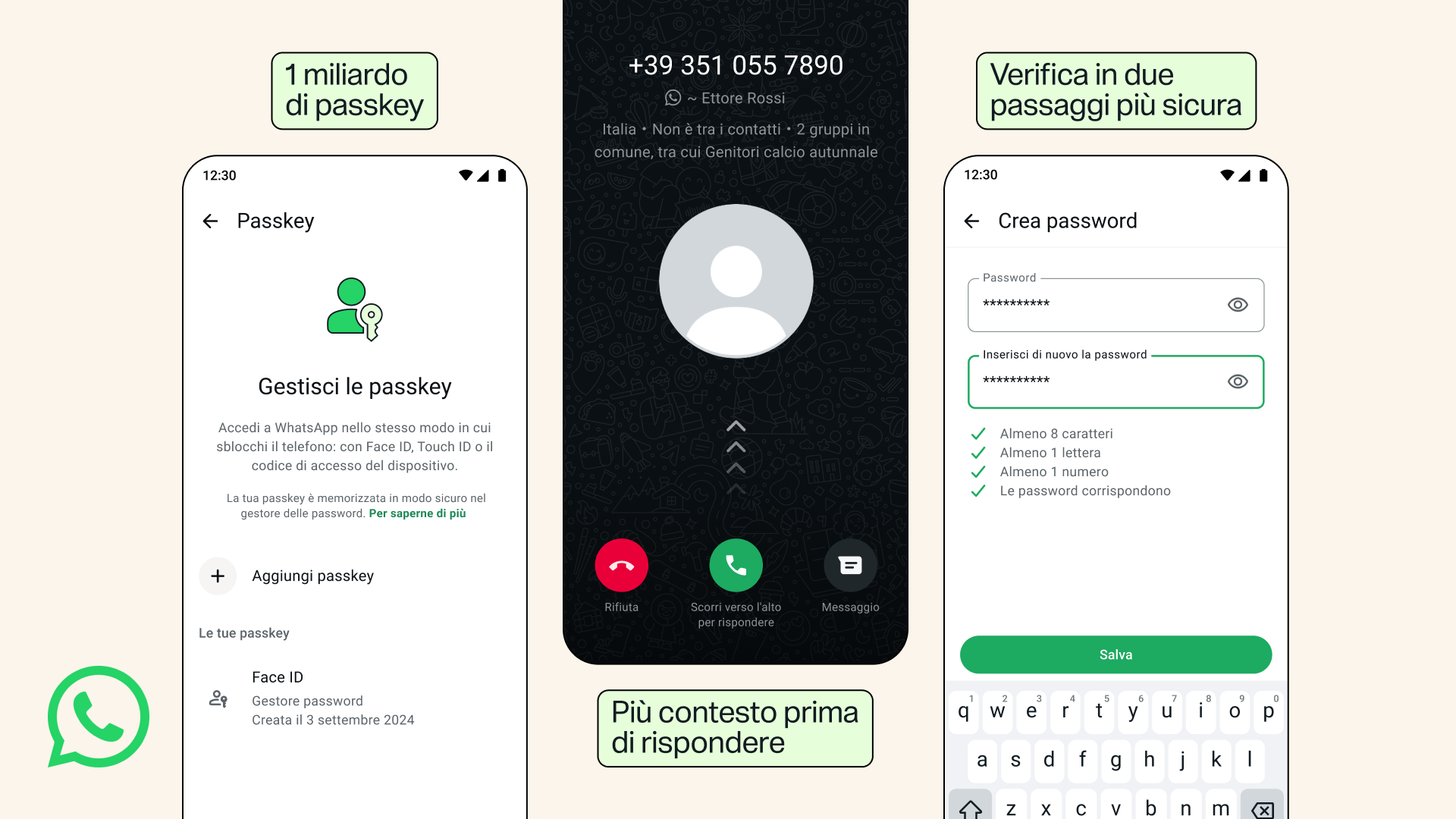 WhatsApp alza il livello di sicurezza: più passkey, password più forti e nuove difese contro le chiamate sospette WhatsApp alza il livello di sicurezza: più passkey, password più forti e nuove difese contro le chiamate sospette