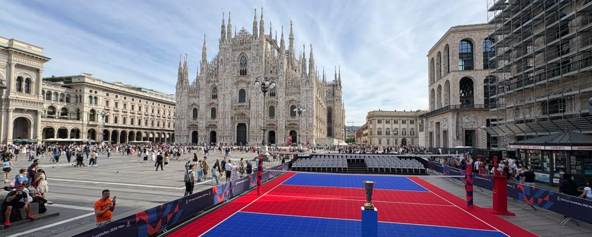 A Milano si gioca a volley… davanti al Duomo: ecco il Fan Village per Euro 2026