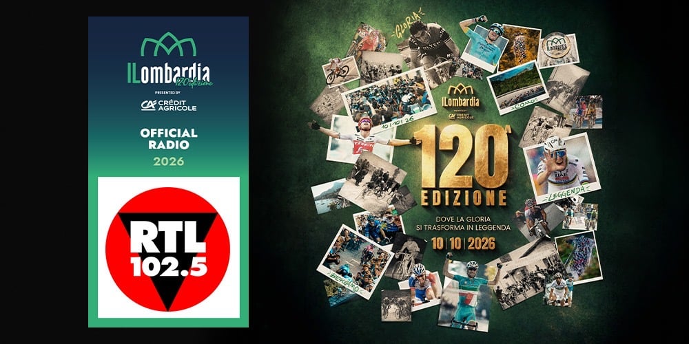 RTL 102.5 è la radio ufficiale della 120ª edizione de “Il Lombardia” RTL 102.5 è la radio ufficiale della 120ª edizione de “Il Lombardia”